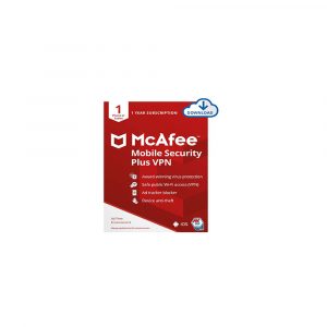 McAfee Mobile Security Plus VPN 2021, 1 Phone or Tablet, Antivirus Software, Internet Security, 1 year